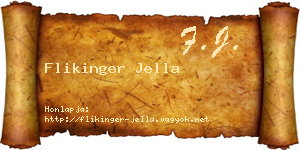 Flikinger Jella névjegykártya